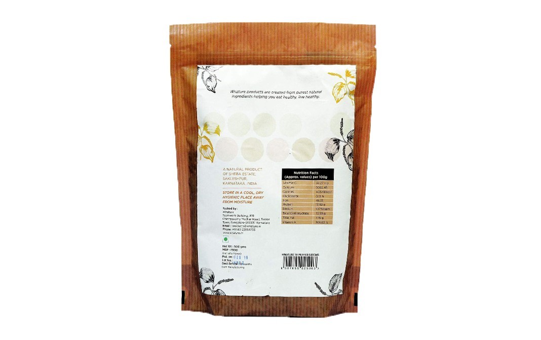 Wnature Whole White Pepper    Pack  500 grams